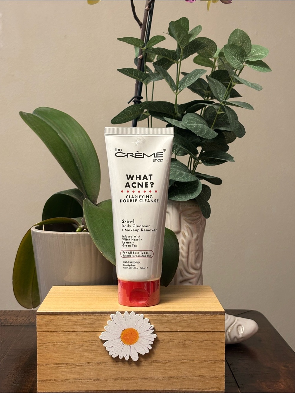 The Crème Shop What Acne? Clarifying Double Cleanse — White & Red Daily Cleanser